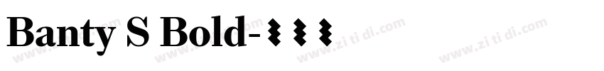 Banty S Bold字体转换